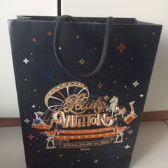 Louis Vuitton 2024 Christmas Blue Paper Gift Bag