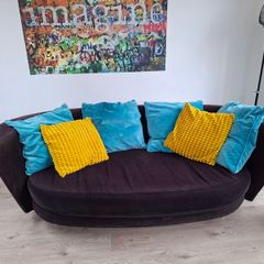 Fama curved designer sofa for sale...absolutely giveaway due to construction works .