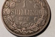 SA silver Shilling 1896