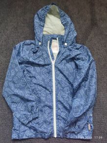 Name It Boys Navy Geometric Blocks Lightweight Jacket