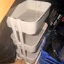 White 3-tier rolling storage trolley Image 3