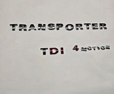 Vw transporter chrome letters 4 motion
