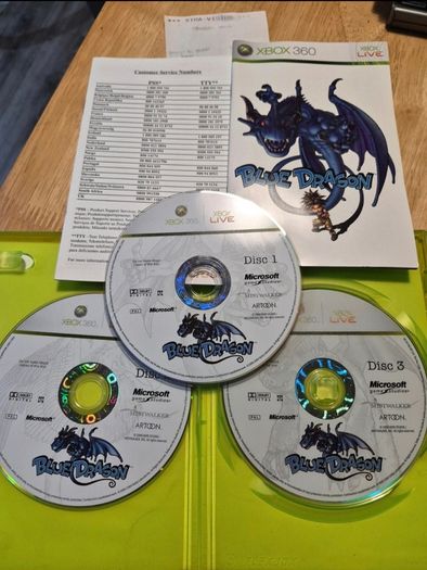 Blue Dragon Xbox 360 PAL CIB complete 3 discs with manual