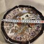 Geisha girl hanging plat  Japanese porcelain Geisha ware made in Japan hand painted black rim red gold fine china mark collectible Image 3