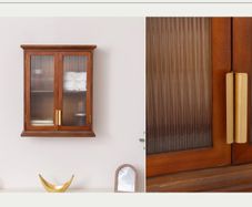 Melody Maison Glass Reeded Wall Cabinet Brand new in box