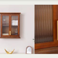 Melody Maison Glass Reeded Wall Cabinet Brand new in box