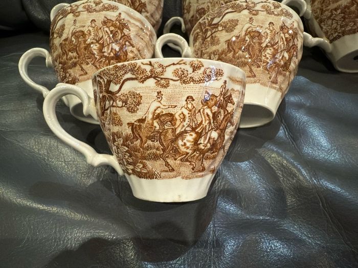 Alfred Meakin Brown Staffordshire  6 Teacups