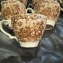 Alfred Meakin Brown Staffordshire  6 Teacups Image 3