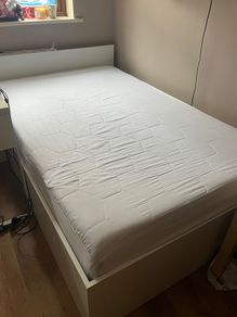 Solid Wood Bed with Mattress 120x200 cm Professional Carpenter Made
