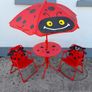 Kids Outdoor  Table and 2 Chair Set Ladybird Image 3