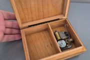Vintage  Wooden Musical Jewellery Trinket Box