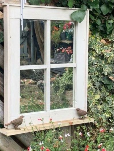 Garden reflection window
