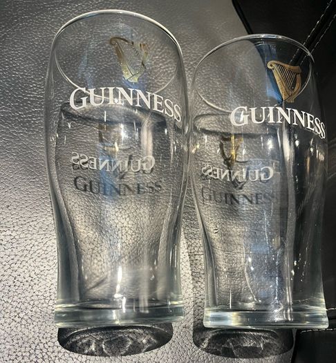 Guinness pint glasses