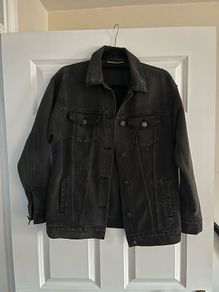 Noisy May wash off black denim jacket