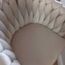 Beige Velvet and Gold Office Chair Image 4
