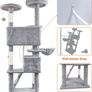 Cat Tree, 151cm Cat Scratching Post Stable Cat Tower for Large Cat, Activity Centre Cat Climbing Tree with 2 Cat House, Hammock, 4 Sisal Posts, Ladder, and Rest Place for Indoor Cat (FREE POSTAGE) Image 4