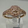 Gold 9K (375) Rose Gold SGL Certified Pink Diamond Cluster Ring. Image 3