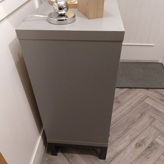 Ikea Kallax Unit, includes metal base frame and 4 bamboo inserts.