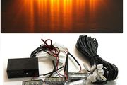 12V 6 Amber LED Flashing Grill Lights Bar Strobes Warning Lights