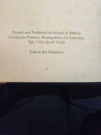 Joe Dunleavy. A Tour Of Duty. An Garda  Siochana. An Autobiography Of Life In An Garda Siochana. Signed First Edition Hardback With Dustjacket In Very Good Condition.