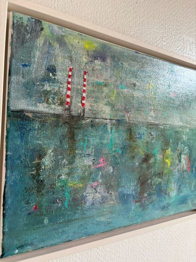 Original Art Irish Art Original Seascape Poolbeg Chimneys Dublin aesthetic