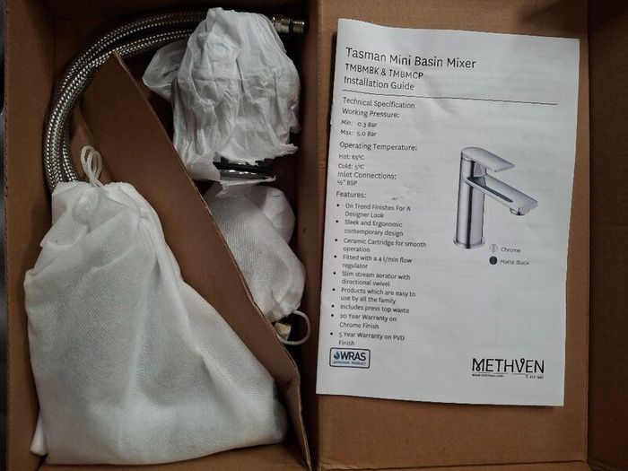 NEW methven tasman basin tap