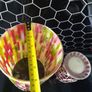 unusual glass mosaic vase Image 4