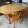 Wood Tabld and 6 chairs Image 3
