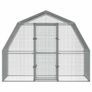 Bird Cage with Door Silver Galvanised Steel Image 4
