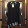 DORIS STREICH  . FURTHER REDUCED.   NEW a really nice tunic in black with white stripes on the sleeves and hemline . Length is 37 inches. Image 7