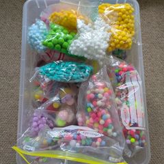 large lot of pom poms