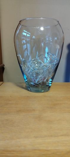 Clear glass vase