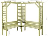 Corner Pergola with Bench Impregnated Pinewood