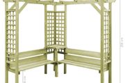 Corner Pergola with Bench Impregnated Pinewood