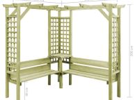 main image for ad Corner Pergola with Bench Impregnated Pinewood