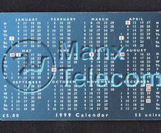 1998 Isle of Man UK5/ 55 units 1999 Calendar (Siemens - S35 (Module 35)) Phone Card