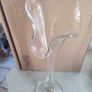 45 cm. Tall VASE, mouth blown, pulled and banded calla lily vase in a clear glass...such a classic & so collectible,  art nouveau... Image 8