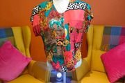 Vintage 80s 90s Blouse Made in Ireland