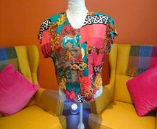 Vintage 80s 90s Blouse Made in Ireland