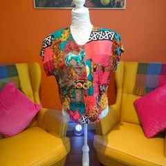 Vintage 80s 90s Blouse Made in Ireland