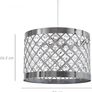 Acrylic Moda Sparkly Ceiling Pendant Light Shade, Steel Image 2