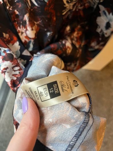 Paul Costelloe Satin Midi Dress - Size 12 - excellent condition