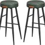 Set of 2 Bar Stools round  faux leather Image 4
