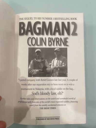 Bagman 2 - Colin Byrne Golf Caddy - Signed copy