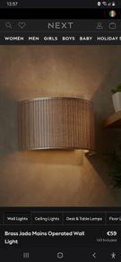 Pair of Next Brass Jada Wall lights, new in box