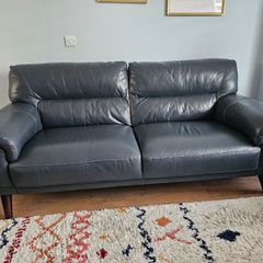 Leather Sofas - 3  + 2 seater, chair, footstool
