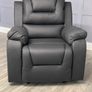 Axel Dark Grey, Light Grey & Black Leather Recliner Sofa Set Image 8