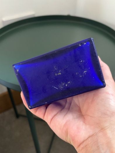 Cobalt Blue Bottle With Cherub