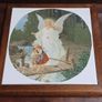 Antique Framed Gaurdian Angel Picture Tile Image 3