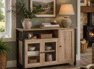 main image for ad Industrial Sideboard Storage Cabinet Industrial Oak Brown 110 cm